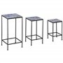 Outsunny Support Pots de Fleurs 3 pièces - Lot de 3 étagères à Fleurs - Portes Plantes empilables - métal époxy Plateaux Carreau
