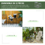 Outsunny Support Pots de Fleurs 3 pièces - Lot de 3 étagères à Fleurs - Portes Plantes empilables - métal époxy Plateaux Carreau