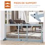 PawHut Barrière de sécurité pour Chien Extensible barrière de sécurité autoportante pour Animaux Longueur réglable 104-183 x 36 