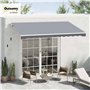 5L x 2l (avancée) m Inclinaison réglable Store banne alu. Polyester imperméabilis