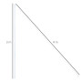 Outsunny Mât de Fixation pour Voile d'ombrage Tige pour Voile d'ombrage 3 Sections Amovibles Hauteur réglable, Accessoires fourn