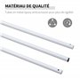 Outsunny Mât de Fixation pour Voile d'ombrage Tige pour Voile d'ombrage 3 Sections Amovibles Hauteur réglable, Accessoires fourn