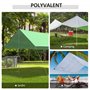 Outsunny Mât de Fixation pour Voile d'ombrage Tige pour Voile d'ombrage 3 Sections Amovibles Hauteur réglable, Accessoires fourn
