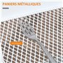 HOMCOM Desserte de Cuisine Chariot de Service 2 étagères tiroir Plateau Aspect Bois Clair Acier PP Blanc