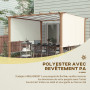 Outsunny Toile de Rechange pergola rétractable de 5 x 2,4 m pour pergola de 3 x 3 m - Tissu Polyester - Beige