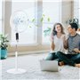 HOMCOM Ventilateur sur pied Ø 42cm 50W télécommande minuterie 3 modes 3 vitesses écran LED puissant silencieux hauteur réglable 