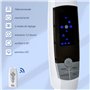 HOMCOM Ventilateur sur pied Ø 42cm 50W télécommande minuterie 3 modes 3 vitesses écran LED puissant silencieux hauteur réglable 