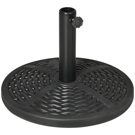 Outsunny Pied de Parasol Base de lestage Parasol Ø 45 x 33H Poids Net 9 kg Noir
