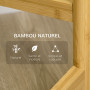 Outsunny Support pour plantes piédestal étagère à fleurs avec 4 niveaux étagères rondes en bambou et métal pour extérieur intéri