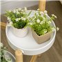 Outsunny Support pour plantes piédestal étagère à fleurs avec 4 niveaux étagères rondes en bambou et métal pour extérieur intéri