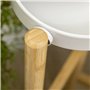 Outsunny Support pour plantes piédestal étagère à fleurs avec 4 niveaux étagères rondes en bambou et métal pour extérieur intéri