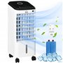 HOMCOM Climatiseur refroidisseur d'air ventilateur humidificateur 3 en 1 sur roulettes télécommande 3 modes 3 vitesses minuterie