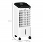 HOMCOM Climatiseur refroidisseur d'air ventilateur humidificateur 3 en 1 sur roulettes télécommande 3 modes 3 vitesses minuterie