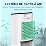 HOMCOM Climatiseur refroidisseur d'air ventilateur humidificateur 3 en 1 sur roulettes télécommande 3 modes 3 vitesses minuterie