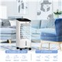 HOMCOM Climatiseur refroidisseur d'air ventilateur humidificateur 3 en 1 sur roulettes télécommande 3 modes 3 vitesses minuterie