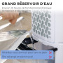 HOMCOM Climatiseur refroidisseur d'air ventilateur humidificateur 3 en 1 sur roulettes télécommande 3 modes 3 vitesses minuterie