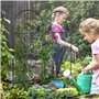 Outsunny Treillis de Jardin Lot de 2 Support pour Plantes grimpantes en métal - 38 x 98 cm Noir