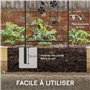 Outsunny Treillis de Jardin Lot de 2 Support pour Plantes grimpantes en métal - 38 x 98 cm Noir