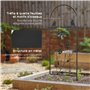 Outsunny Treillis de Jardin Lot de 2 Support pour Plantes grimpantes en métal - 38 x 98 cm Noir