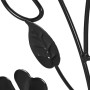 Outsunny Treillis de Jardin Lot de 2 Support pour Plantes grimpantes en métal - 38 x 98 cm Noir