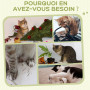 PawHut Griffoir pour Chats, 58 cm Poteau griffoir Chat, Coussin en sisal Naturel, Boule Suspendu et Boule à Ressort, Grande Base