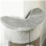 PawHut Griffoir pour Chats, 58 cm Poteau griffoir Chat, Coussin en sisal Naturel, Boule Suspendu et Boule à Ressort, Grande Base