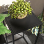 Outsunny Lot de 2 supports pot de fleurs supports pour plantes encastrables structure en acier 2 hauteurs différentes 58,5 et 65