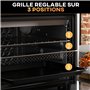 HOMCOM Four électrique multifonction de table Mini four grille-pain 13L 1200W Friteuse à air avec 12 modes de chauffage Minuteri