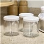HOMCOM Yaourtière 7 pots en verre de 180ml, machine à yaourt électrique en acier inoxydable avec minuterie, thermostat réglable 