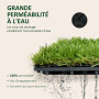 Outsunny Gazon synthétique Artificiel Set de 10 Dalles Carreaux 30 x 30 cm épaisseur Confort 3,5 cm à emboîter Vert