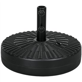 Outsunny Pied de Parasol Base de Parasol Support de Parasol à remplir d'eau et de Sable en HDPE pour mât Ø 38 et 48 mm - Ø51 x 3