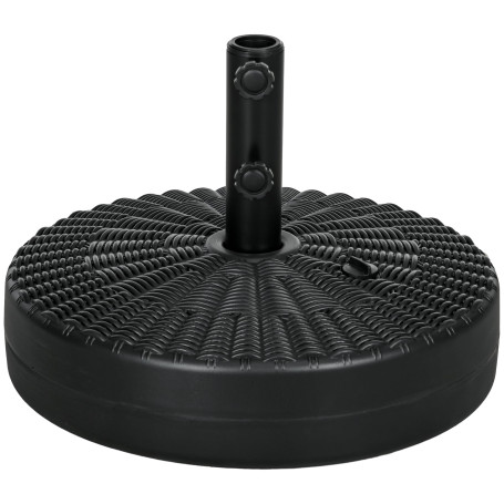 Outsunny Pied de Parasol Base de Parasol Support de Parasol à remplir d'eau et de Sable en HDPE pour mât Ø 38 et 48 mm - Ø51 x 3