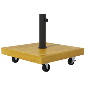 Outsunny Pied de Parasol carré - Base de lestage Poids Net 25kg en métal avec 4 roulettes - dim. 45L x 45l x 36