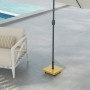 Outsunny Pied de Parasol carré - Base de lestage Poids Net 25kg en métal avec 4 roulettes - dim. 45L x 45l x 36,5H cm pour mât d