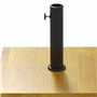 Outsunny Pied de Parasol carré - Base de lestage Poids Net 25kg en métal avec 4 roulettes - dim. 45L x 45l x 36,5H cm pour mât d