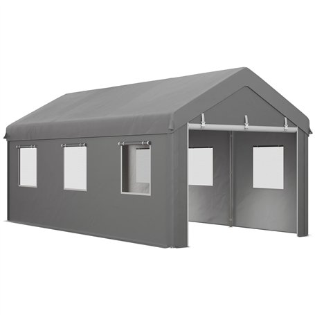 Outsunny Tente Garage carport dim. 6L x 2