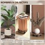 Outsunny Lot de 4 Supports Ronds pour Plantes - Porte Plante à roulettes Support pour Pot de Fleurs, pour intérieur et extérieur