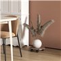 Outsunny Lot de 4 Supports Ronds pour Plantes - Porte Plante à roulettes Support pour Pot de Fleurs, pour intérieur et extérieur