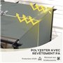 Outsunny Lot de 2 Toiles de Rechange pergola rétractable de 4,9 x 1,2 m pour pergola de 3 x 3 m Tissu Polyester Protection UV Gr