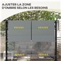 Outsunny Lot de 2 Toiles de Rechange pergola rétractable de 4,9 x 1,2 m pour pergola de 3 x 3 m Tissu Polyester Protection UV Gr