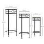 Outsunny Lot de 3 supports pot de fleurs supports pour plantes ronds étagère à fleurs portes plantes empilables - plateaux aspec
