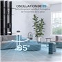 HOMCOM Ventilateur colonne 50W avec télécommande, ventilateur tour silencieux 3 vitesses, minuterie et oscillation 85°, affichag