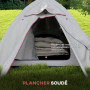 Outsunny Tente de Camping avec Double Toit 2000mm et Sac de Transport, Tente Tunnel étanche légère ventilée Facile à Monter, dim