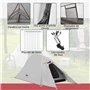 Outsunny Tente de Camping avec Double Toit 2000mm et Sac de Transport, Tente Tunnel étanche légère ventilée Facile à Monter, dim