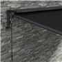 Outsunny Pergola adossée rétractable dim. 4L x 3l x 2,1/2,8H m pavillon de Jardin Toile Polyester Haute densité Structure métal 