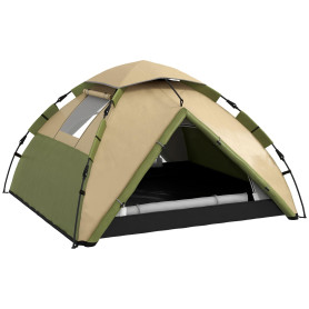 Outsunny Tente de Camping Tente familiale 3-4 Personnes Tente dôme légère ventilée étanche 3000 mm avec Sac de Transport et Croc