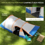 Outsunny Tente de Camping Tente Tunnel 2-3 Personnes avec Porche légère ventilée 3 Portes Sac de Transport Inclus Orange