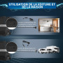 Outsunny Glacière électrique portable congélateur et réfrigérateur avec 2 zones - contenance 27 L, poignée et roulettes, 12/24 V