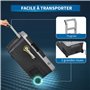 Outsunny Glacière électrique portable congélateur et réfrigérateur avec 2 zones - contenance 27 L, poignée et roulettes, 12/24 V