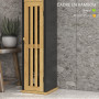 HOMCOM Meuble de Salle de Bain avec Support Papier Toilette - Rangement avec Barre Amovible - 2 Niveaux + Sortie Papier MDF Noir